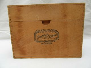 Vintage Ramon Allones Wooden Old Label Cigar Box Clarismo Empty