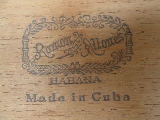 Vintage Ramon Allones Wooden Old Label Cigar Box Clarismo Empty 3