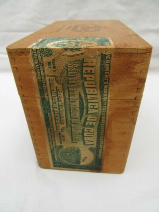 Vintage Ramon Allones Wooden Old Label Cigar Box Clarismo Empty 5