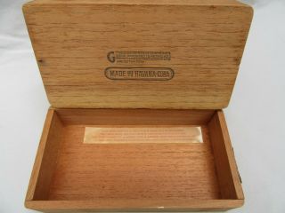 Vintage Ramon Allones Wooden Old Label Cigar Box Clarismo Empty 8