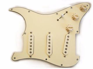 Fender Pure Vintage 65 Loaded Strat Pickguard Aged Cream 7 Way Or Any Color