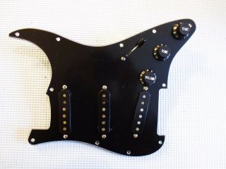 Fender Pure Vintage 59 Loaded Strat Pickguard All Black 7 Way Made In Usa