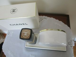 Vintage Chanel No.  5 Gift Set 1.  7oz Spray Cologne & 4oz Bath Powder w/Orig Box 2