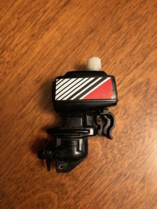 Vintage 1978 Tomy Wind Up Toy Boat Motor Black Red White Great