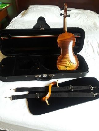 1899 Antique 4/4 Violin With Inlay On Back Ready To Play