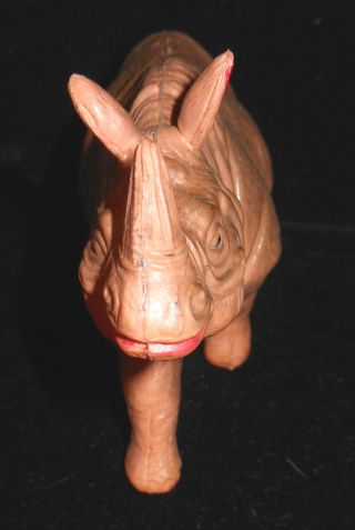 Vintage JAPAN Celluloid Rattle Brown Rhinoceros 5 