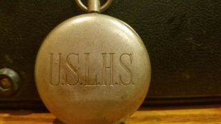 Antique United States Light House Service sz 16 Pocket Watch Case w/Swiss watch 4