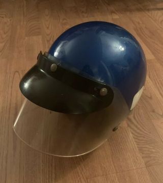 Vintage Bell Rt 3/4 Open Motorcycle Helmet Visor And Face Shield R - T Size 7 3/8