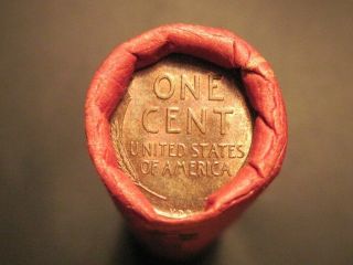 AU UNC S - Roll of Lincoln Wheat Cents Antique Pennies (1909 - S & VDB ends) 2