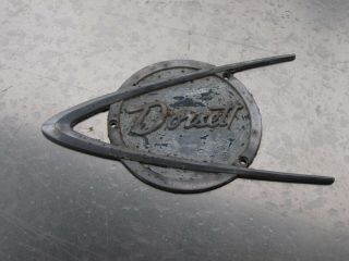 Rare Antique Dorsett Name Plate Emblem Marine Boat Maritime Die Cast Aluminum