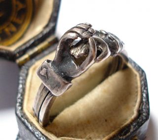 Vintage Or Modern Silver Folding Secret Heart Gimmel Ring