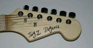 PSA DNA JAY Z & BEYONCE DUAL - SIGNED ELECTRIC GUITAR RARE 4