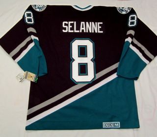 Teemu Selanne Size Xl Anaheim Mighty Ducks Ccm 550 Vintage Series Hockey Jersey