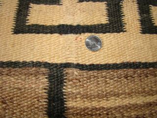 Antique Navajo Double Saddle Blanket All Natural Native American Rug 8