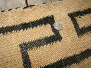 Antique Navajo Double Saddle Blanket All Natural Native American Rug 9