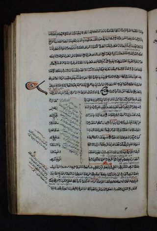 Unidentified Antique Arabic Manuscript Religious? Text 19th C Annotated Folio 1