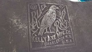 Vintage Kelly Black Raven Axe,  Double Bit Axe,  Embossed Logo Axe head 2