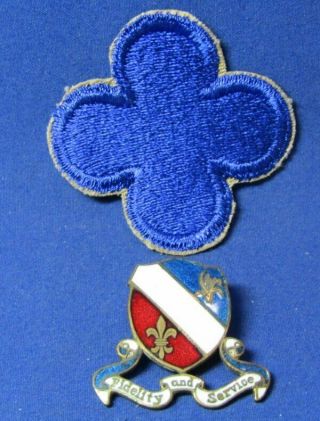 Wwii 88th Infantry Division Blue Devils Patch & 350th Infantry Regiment Di Pin
