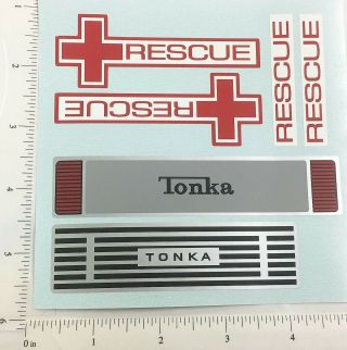 Mighty Tonka Ambulance Replacement Sticker Set Tk - 238