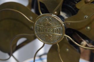 Vintage Model 11646 Emerson Brass Blade/Cage Electric Fan 11
