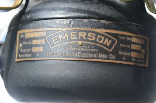 Vintage Model 11646 Emerson Brass Blade/Cage Electric Fan 9