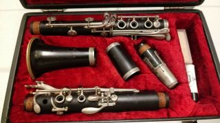 1960 ' s Vintage Buffet Crampon Paris France PROFESSIONAL R13 Bb WOOD Clarinet 10