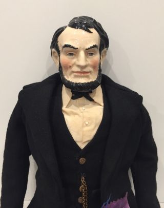 Antique Collectable Hand Made Abraham Lincoln Ceramic Doll