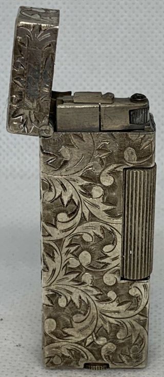 Ornate Antique 950 Sterling Silver Repousse Roll - A - Lite Lighter