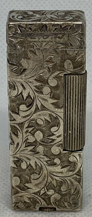 Ornate Antique 950 Sterling Silver Repousse Roll - A - Lite Lighter 2