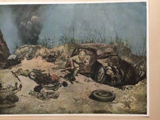 Wwii Japanese Propaganda Art,  Road Of Gun Smoke (corregidor Island Assault)