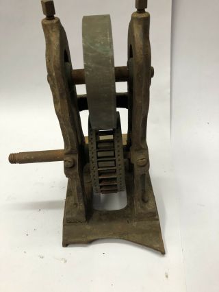 Vintage Thomas Mills & Bro Cast iron Taffy Drop Cutter c1800 ' s 6