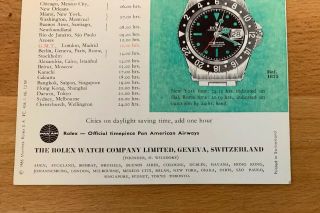 Vintage Rolex GMT - Master Information Pamphlet Booklet 1966 8
