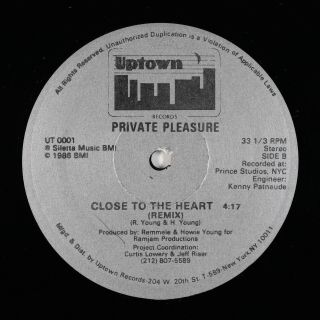 Private Pleasure - Close To The Heart 12 " - Uptown - Rare Modern Soul Boogie Vg,