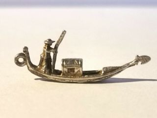 Vintage Sterling Silver Chinese Oriental Boat Charm - Metal Detecting Find 4