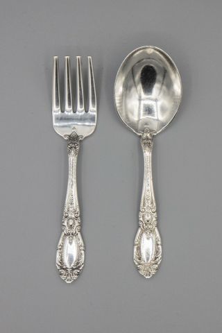 Towle King Richard Sterling Silver Baby Fork & Spoon Set,  Child,  Infant,  No Mono