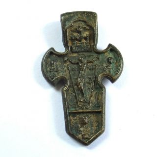 Russian Ancient Artifact Bronze Cross Sword With Archangel Michael Double Sides
