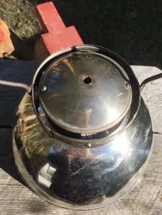 Antique Coleman Arc Lantern Dome Shade with Handle & globe Clips 6