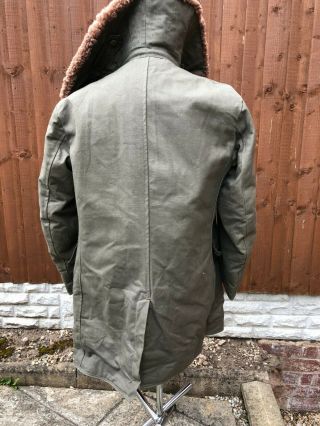 VINTAGE SWEDISH MILITARY SHEEPSKIN COAT 2