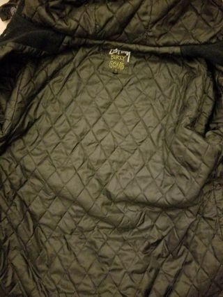 Vintage Stussy Tribe Wool Burly Gear Jacket Size Large Hoodie Black 5