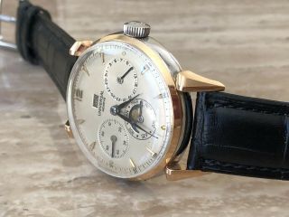 VINTAGE UNIVERSAL TRIPLE DAY MOON PHASE 2TONE MEN ' S WATCH 2