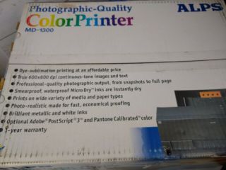 ALPS Color Printer MD - 1300 dye sublimation,  Factory RARE FIND 4