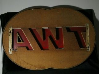 Large VIntage TWA Trans World Airlines Plane Advertising Sign 5