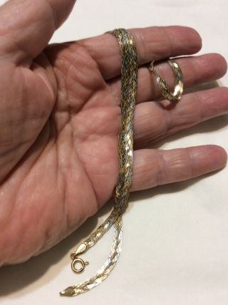 Vintage 14k Gold Chain 18 Inch Two Toned Gold