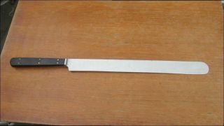 HUGE Antique LAMSON GOODNOW Carbon Steel Chef/Baker Slicing Knife - RAZOR SHARP 11