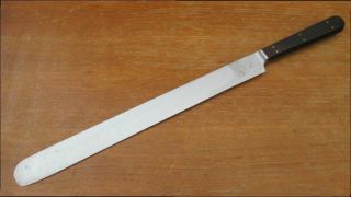 Huge Antique Lamson Goodnow Carbon Steel Chef/baker Slicing Knife - Razor Sharp