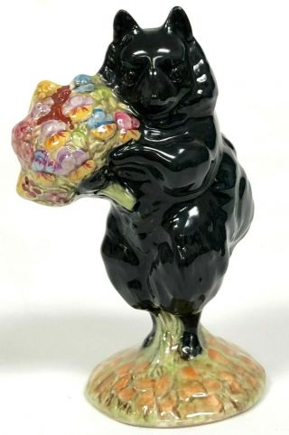 Rare Beswick Beatrix Potter Duchess With Flowers Dog Figurine Bp2a