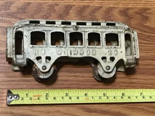 White Antique Cast Iron 23 Skiddoo 700 Toy Railroad Train Car 6”
