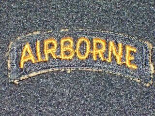 Rare Small Format Ww2 Us Army Airborne Division Ssi Shoulder Patch Tab Cut Edge