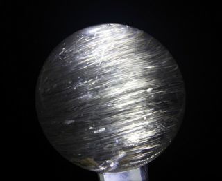 810g 82mm Rare Natural White Rutilated Quartz Quartz Crystal Sphere Ball