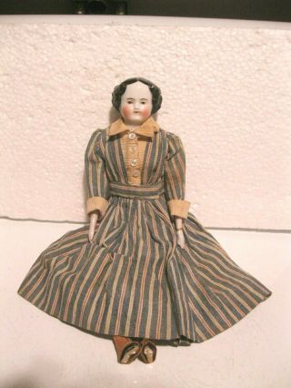 Antique German Porcelain Doll Head Hands Lower Legs & Feet Handmade Body